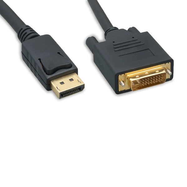 Enet Enet Displayport Male To Dvi Male Passive Adapter Cable 6Ft Black - DPM-DVIM-6F - main